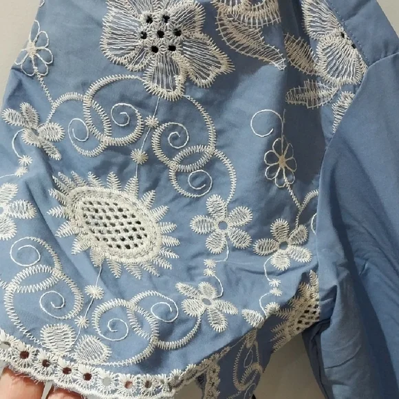 Nwt Xl Solitaire Blue and White Maxi Dress - Picture 3 of 15